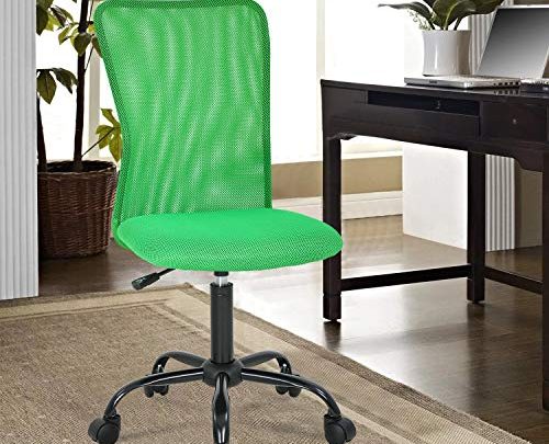 OffiClever Ergonomic Mesh Computer Gaming Support Modern Executive Mid Back Rolling Swivel Chair for Men&Women (Green)
