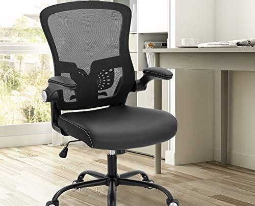 SAMOFU Office Chairs, Ergonomic Desk Chair Executive Chairs with Soft Seat and Mesh Backrest, High Back Swivel Computer Chair with…