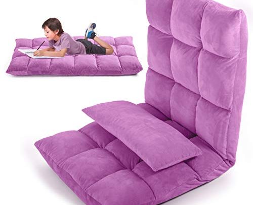 LayBäck Floor Chair with Back Support | Pillow Floor Gaming Chair with Floor Cushions for Adults | Foldable Adjustable Ergonomic…
