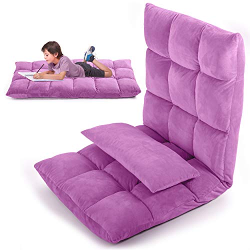 LayBäck Floor Chair with Back Support | Pillow Floor Gaming Chair with Floor Cushions for Adults | Foldable Adjustable Ergonomic…