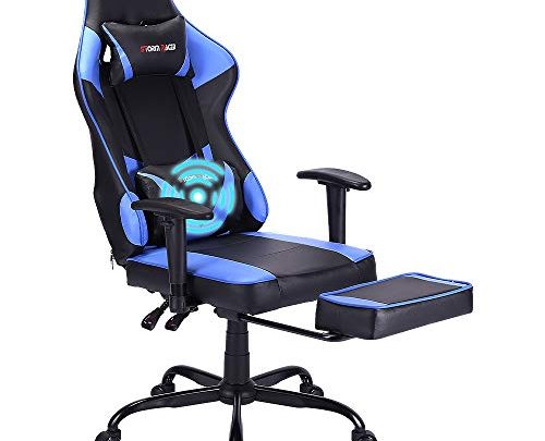 Storm Racer Gaming Chairs High Back Computer Chair of Professional Racing Style Comfortable Gamer Chair with Footrest and Massage Backrest…