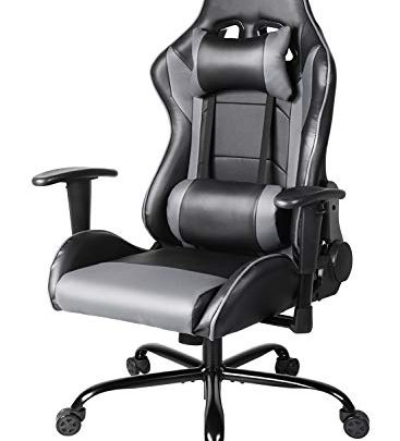 Office Chair, Ergonomic Gaming Chair Computer Desk Chair Reclining Video Game Chair High Back PU Leather Executive Swivel Chair with…