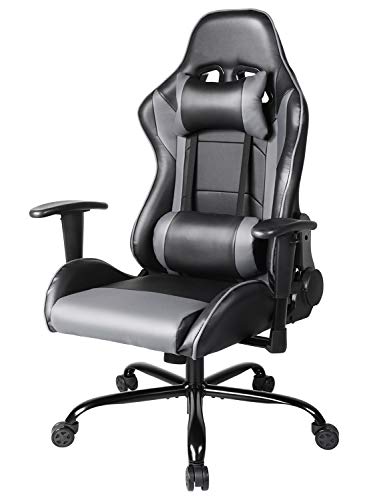 Office Chair, Ergonomic Gaming Chair Computer Desk Chair Reclining Video Game Chair High Back PU Leather Executive Swivel Chair with…