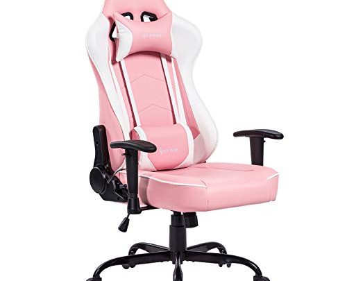 VON RACER Massage Gaming Chair Racing Computer Desk Office Chair Swivel Ergonomic Executive Bonded Leather Chair with Headrest Lumbar Support…