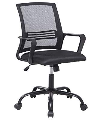 Mid-Back Mesh Chair with Lumbar Support, Computer Chair Ergonomic Mesh Office Chair, Task Chair, Black