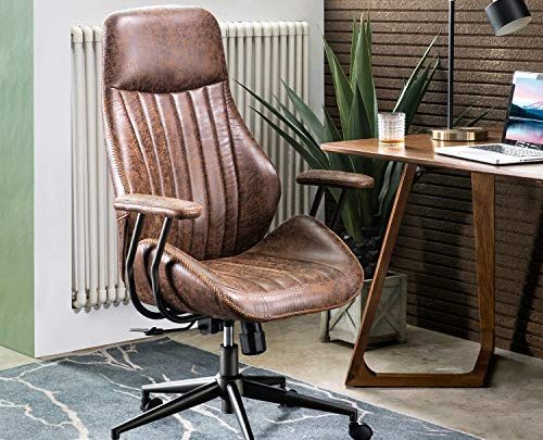 ovios Ergonomic Office Chair,Modern Computer Desk Chair,high Back Suede Fabric Desk Chair with Lumbar Support for Executive or Home Office…