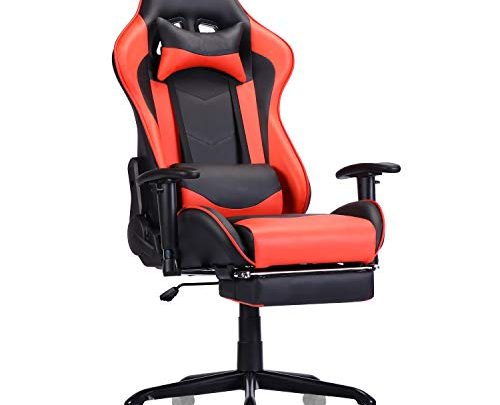 Gaming Chair with Footrest Gamer Chair Computer Chair Gaming Chairs High Back Ergonomic Adjustable Office Chair with Headrest and Lumbar…