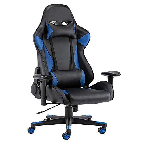 350 Lbs Heavy Duty & Sturdy Ergonomic Gaming Chair with High Back Footrest Adjustable Recliner with Headrest Lumbar Support Pillow…