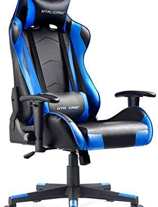 GTRACING Gaming Chair Racing Office Computer Ergonomic Video Game Chair Backrest and Seat Height Adjustable Swivel Recliner with Headrest and…