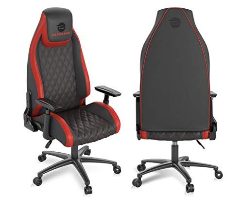 Atlantic Dardashti Gaming Chair – Commercial Grade, BIFMA X5.1 Tested, Next-Gen Ergonomic, Race Car Inspired Black with Red Accent, PN78050357