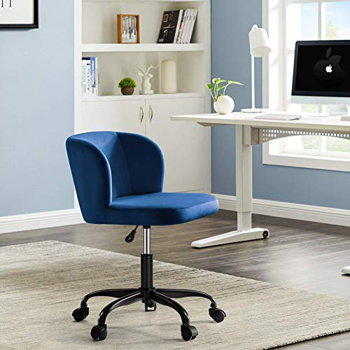 Tribesigns Velvet Office Chair Swivel Chair, 360 Degree Modern Task Chair Makeup Dressing Armchair, Adjustable Height Velvet Chair with Wheels…