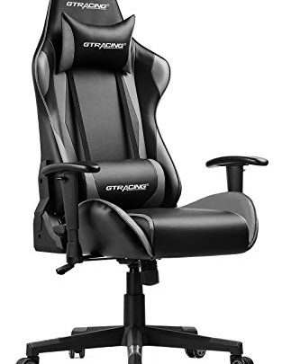 GTRACING Gaming Chair Racing Office Computer Game Desk Chair Ergonomic Backrest and Seat Height Adjustment Swivel Rocker with Headrest and…