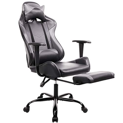 SMUGDESK Gaming Chair with Footrest Ergonomic Office Chair High Back Computer Office Racing Chair Headrest Swivel Rocking Desk Chair