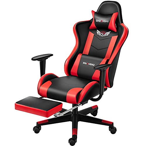 Shuanghu Gaming Chair Office Chair Ergonomic Computer Chair with Reclining Chair with Headrest and Lumbar Support Video Game Chair for…