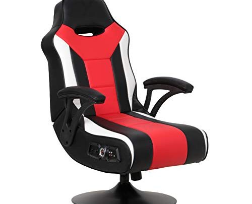 X Rocker, 5152501, Falcon Pedestal Chair 2.1 Wireless, 32 x 25 x 42, Black/Red