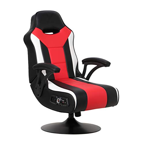X Rocker, 5152501, Falcon Pedestal Chair 2.1 Wireless, 32 x 25 x 42, Black/Red