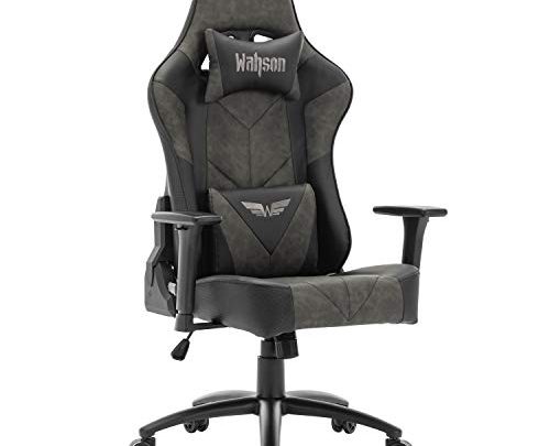 Wahson Heavy Duty Black Gaming Chair, Ergonomic Video Game Chair for Big and Tall, 350 LBS, Black