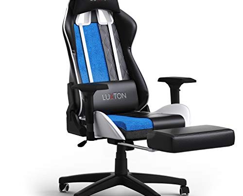 Luxton Home Ergonomic Gaming Chair – Comfortable Memory Foam & High Back Lumbar Support – Adjustable Arm Rest & Foot…