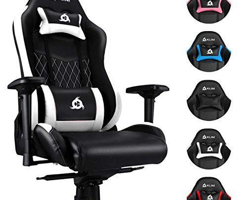 KLIM Esports Gaming Chair Executive Ergonomic Racing Computer Chair – Back & Head Support – New – Adjustable Armrest -…