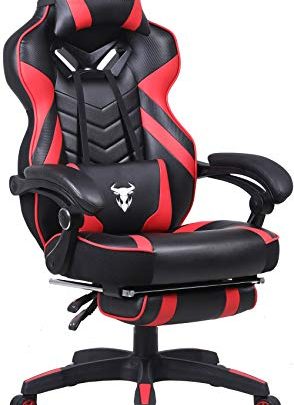 Gaming Chair with Massage, Recliner Computer Chair with Footrest, Big and Tall Computer Gaming Chair for Adults, High Back Gaming…
