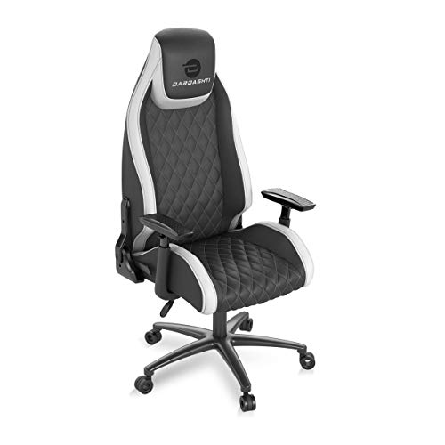 Atlantic Dardashti Gaming Chair – Commercial Grade, BIFMA X5.1 Tested, Next-Gen Ergonomic, Race Car Inspired Black with White Accent PN78050359