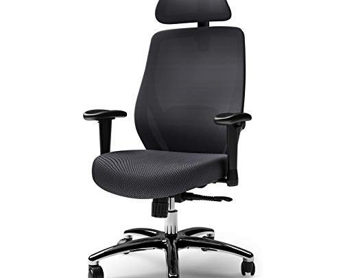 Ergonomic Office Chair High Back Desk Chair Adjustable Lumbar Support Office Chair 130°Reclining & Rocking Mesh Computer Chair with Adjustable…