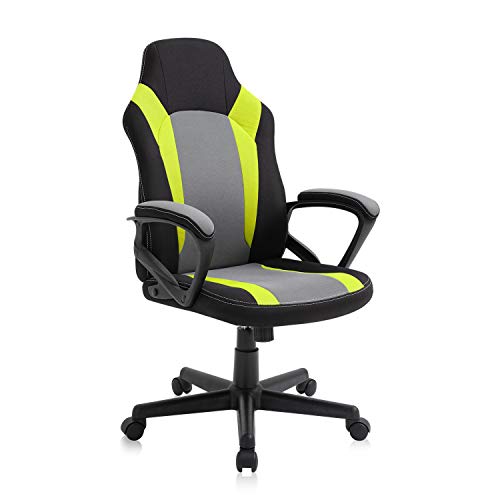 AJS Office Chairs Clearance, Cheap Gaming Chair for Teens, Fabric Computer Desk Chair with Padded Armrests and Height Adjustment (Green)