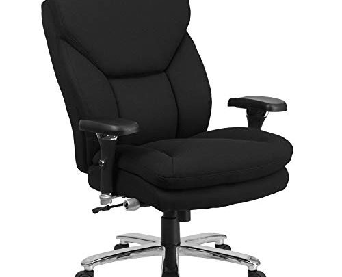 Flash Furniture HERCULES Series 24/7 Intensive Use Big & Tall 400 lb. Rated Black Fabric Executive Ergonomic Office Chair with…