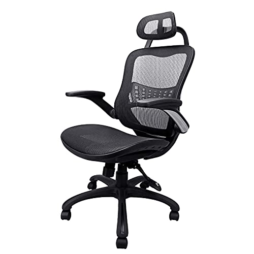 Komene Home Office Chair – Ergonomic Desk Chair high Back Mesh Computer Chair with Lumbar Support & with Headrest, Thick…