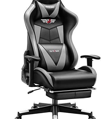 PatioMage Gaming Chair Ergonomic Office Chair Reclining Computer Desk Chair PU Leather Swivel Chair Headrest Lumbar Support with High Back…