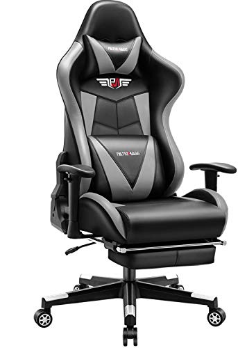 PatioMage Gaming Chair Ergonomic Office Chair Reclining Computer Desk Chair PU Leather Swivel Chair Headrest Lumbar Support with High Back…