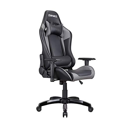 ZENEZ Racing Style Gaming Chair, Office Computer Reclining Leather Chair with Height Adjustment, Ergonomic Backrest Swivel Rocker for Teens or…