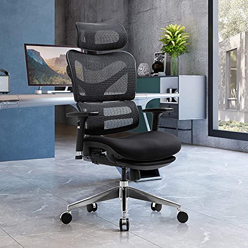 YAMASORO Ergonomic Office Chair, High Back Reclining Breathable Mesh Desk Chair, Lumbar Support, Swivel Computer Task Chair with Adjustable Armrest…