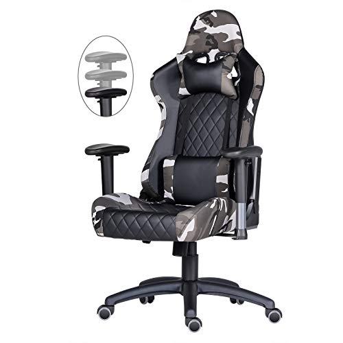 Gaming Chair Ergonomic Office Chair High Back Computer Chair PU Leather Desk Chair Armrest Height Adjustable Video Game Chairs Swivel…