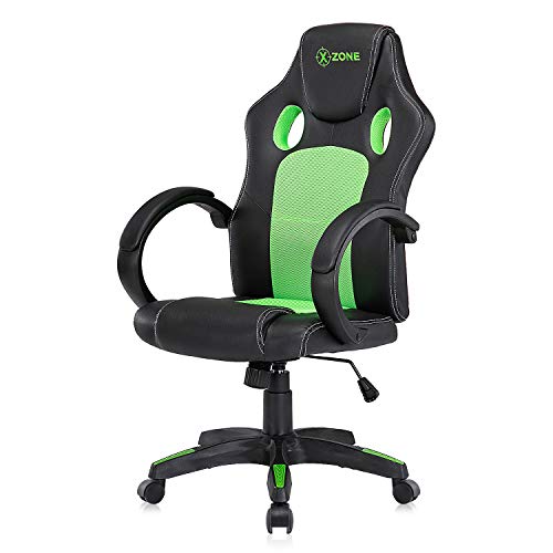Kerms Gaming Chair Ergonomic High Back PU Leather Racing Style with Adjustable Armrest and Back Recliner Swivel Rocker Office Chair…