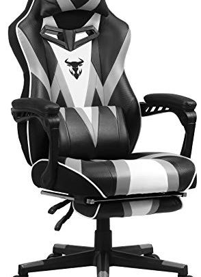 Gaming Chairs for Adults, High Back Computer Chair with Footrest, Ergonomic Gamer Chair with Massage, Recliner PC Gaming Chair, Big…