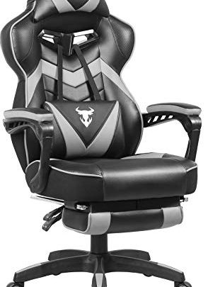 Gaming Chairs for Adults, Ergonomic Computer Chair with Footrest, Gamer Chair with Massage, Recliner PC Gaming Chair, Home Office Desk…