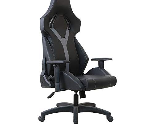 TOPSKY All Molded Foam Video Gaming Chair for Home and Office (Black and Gray)