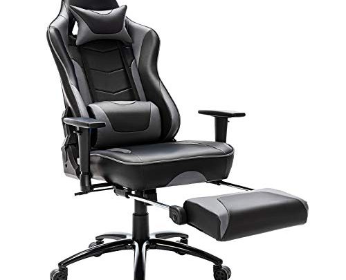 Gaming Chair Office Chair 300lbs Massage Computer Chair Reclining Racing Chair with Headrest and Lumbar Support for Adults Teens Desk…