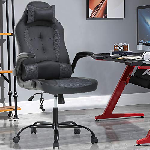 Massage Gaming Chair Ergonomic Office Chair High Back Desk Chair PU Leather Executive Chair with Lumbar Support Headrest Armrest PC…