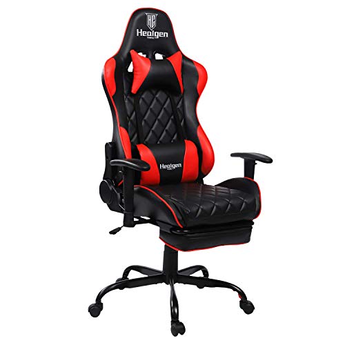 HEALGEN Gaming Chair Racing Style Gamer Chair Ergonomic Leather Video Game Chair High Back and Seat Height Adjustable Swivel Computer…