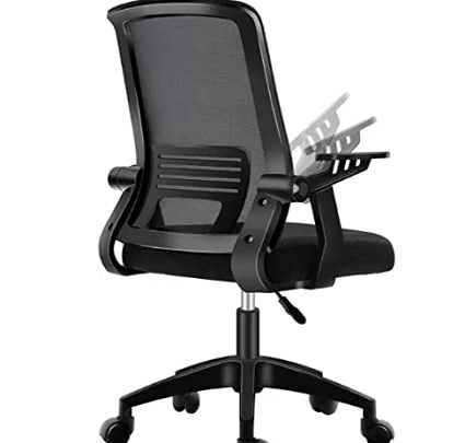 PatioMage Office Chair Ergonomic Mesh Computer Chair with Adjustable flip up arms Lumbar Support Comfortable Task Chair Desk Chair for…