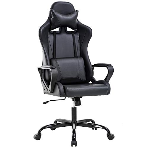 Office Chair Gaming Chair Desk Chair Ergonomic Racing Style Executive Chair with Lumbar Support Adjustable Stool Swivel Rolling Computer Chair…