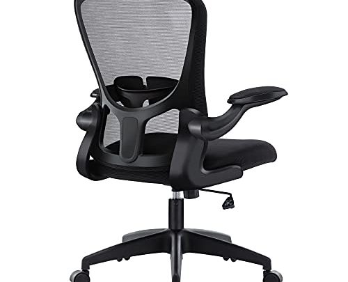 HOMIDEC Office Chair Ergonomic Desk Chair Comfortable Computer Task Mesh Rocking Chair with Lumbar Support and Flip-up Arms, Executive Rolling…