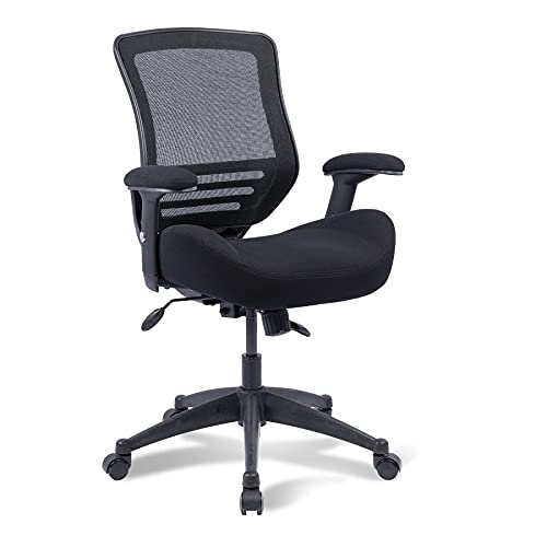 Boliss Ergonomic Office Desk Chair Height Adjusting Arm Waist Support Function,400 lbs Capacity – Black