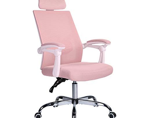 Qulomvs Mesh Ergonomic Office Chair with Headrest and Backrest Adjustable Computer Executive Desk Chair with Wheels 360 Swivel Task Chair…