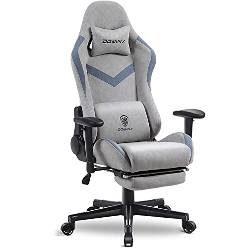Dowinx Gaming Chair Breathable Fabric Office Chair with Massage Lumbar Support, High Back Ergonomic Computer Chair Adjustable Swivel Task Chair…