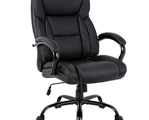 Big and Tall Office Chair 500lbs Cheap Desk Chair Ergonomic Computer Chair High Back PU Executive Chair with Lumbar Support…