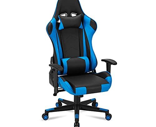 Gaming Chair Office Chair Ergonomic Premium Breathable Cloth Material with Headrest and Lumbar Cushion Height Adjustable Gaming Chair with 360°-Swivel…