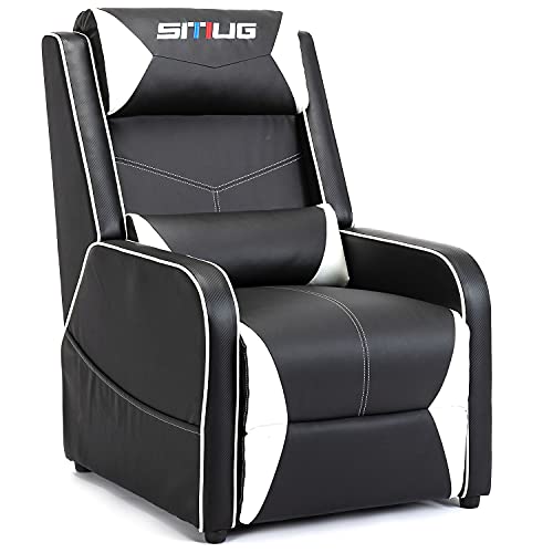 Gaming Recliner Gamer Chair for Adults – Faux Leather Sofa with Footrest Comfortable Movie Theater Chairs Ergonomic Single Couch for…